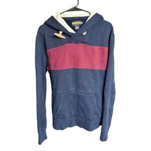 Vtg RUGBY RALPH LAUREN POLO THERMAL LINED HOODIE NAVY SIZE L Preppy Fisherman